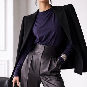 Prada Dark Purple Knit Top